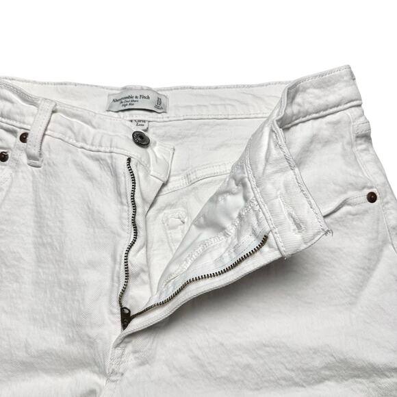 Abercrombie & Fitch White Jean Shorts - Picture 10 of 16